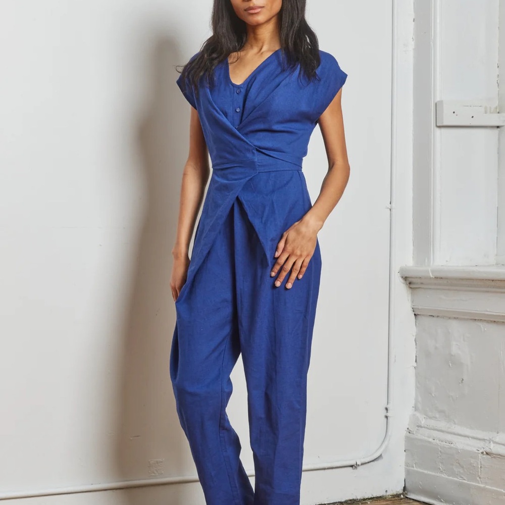 NWT Rujuta Sheth Venus Wrap Jumper in Mermaid, Size S - Picture 3 of 5